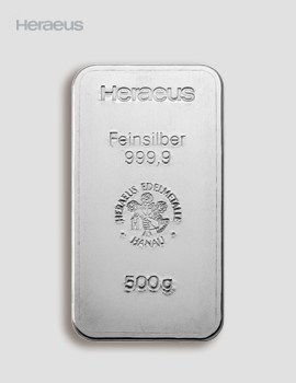 500g Silberbarrem