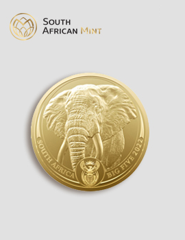 1 Unze Gold Big Five Elefant 2022 – South African Mint