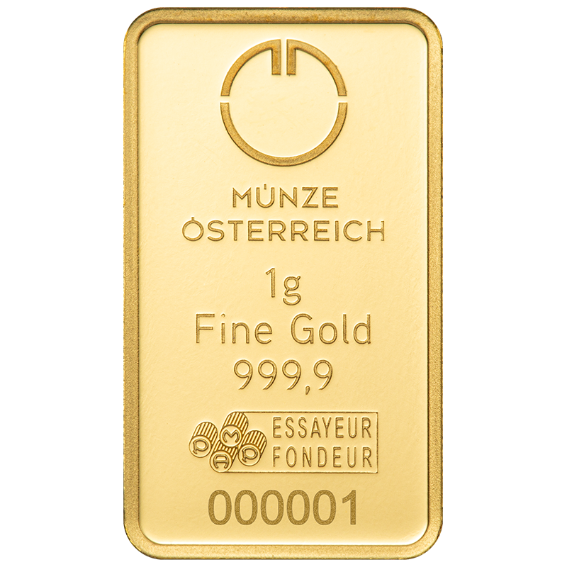 1g Goldbarren – Münze Österreich