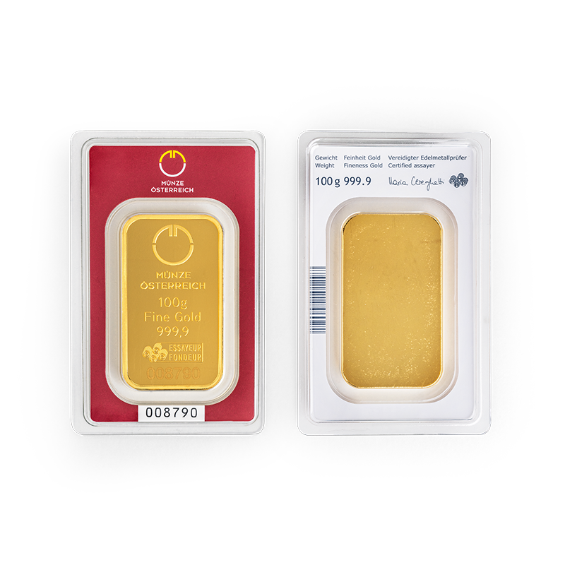 100g Goldbarren  – Münze Österreich